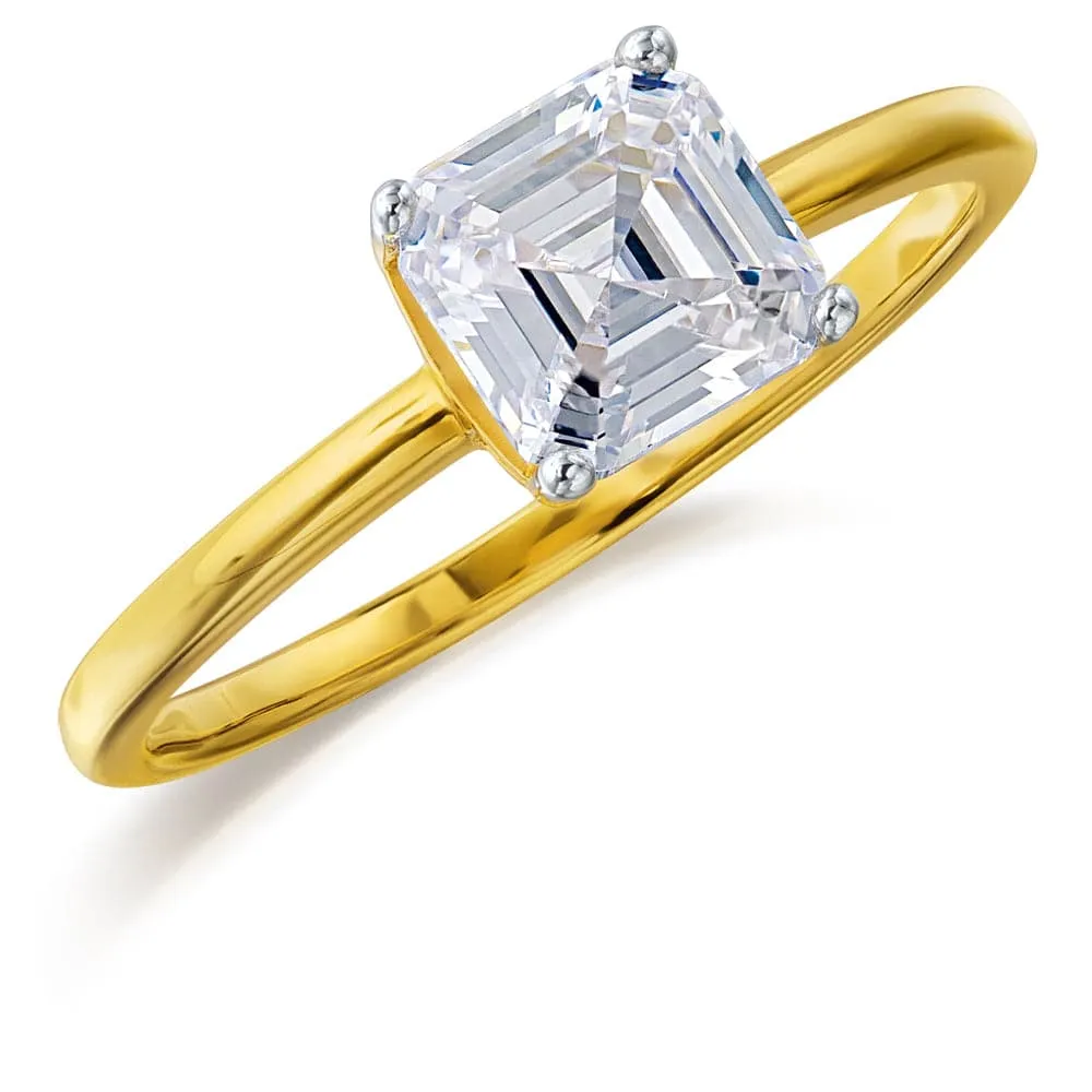 1 ct. Asscher Cut Solitaire Ring