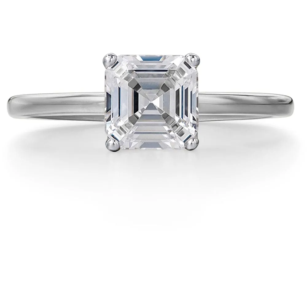 1 ct. Asscher Cut Solitaire Ring