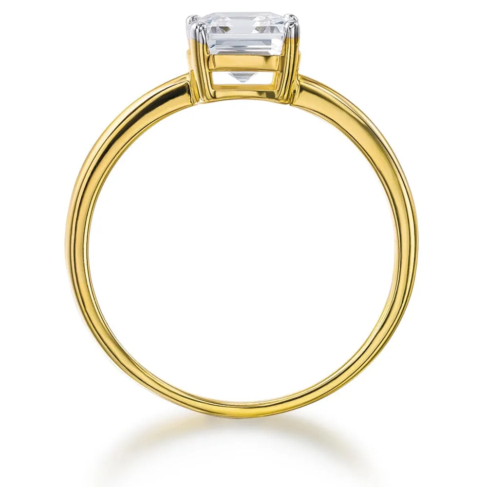 1 ct. Asscher Cut Solitaire Ring