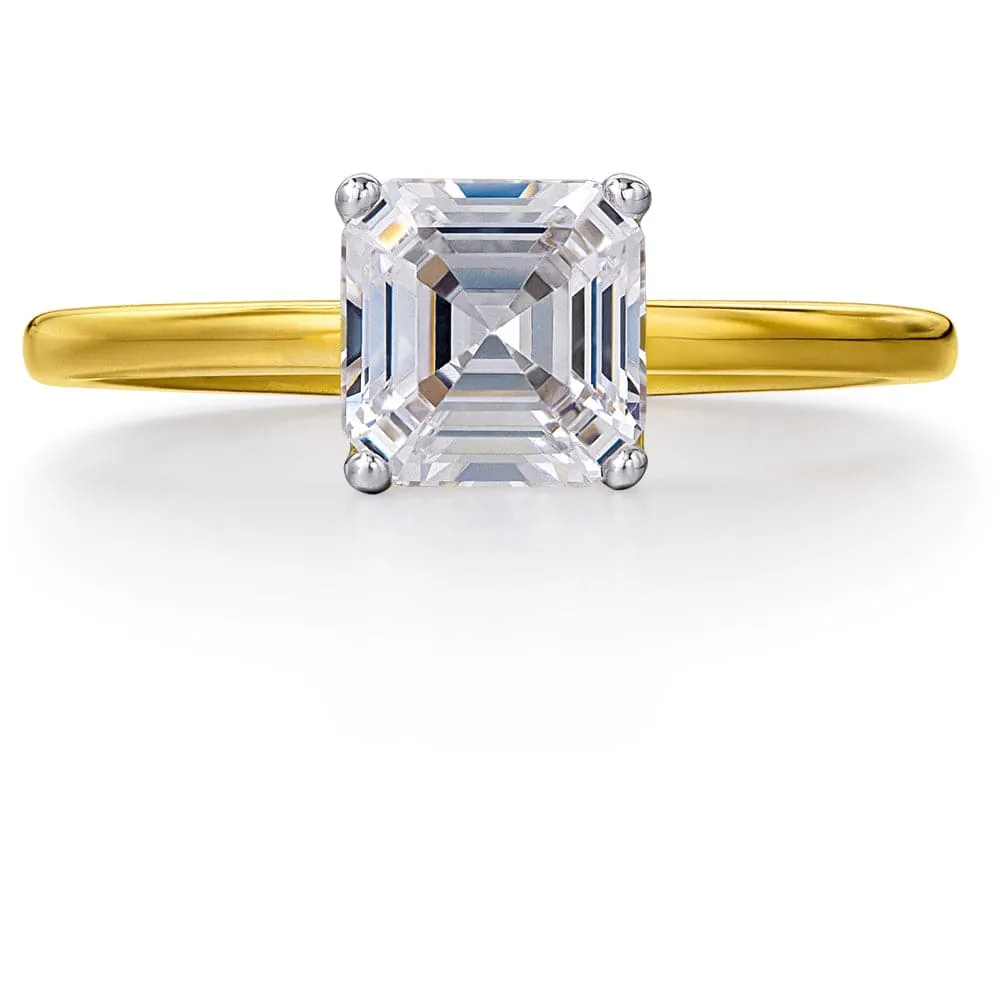1 ct. Asscher Cut Solitaire Ring