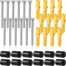 12 Sets Snowboard Wall Mounts Rack and Hanger with Screws Snowboard Display Mount Storage System Portable Floating Hanger Ski for Easy Hanging Space-Saving Home and Garage Organization