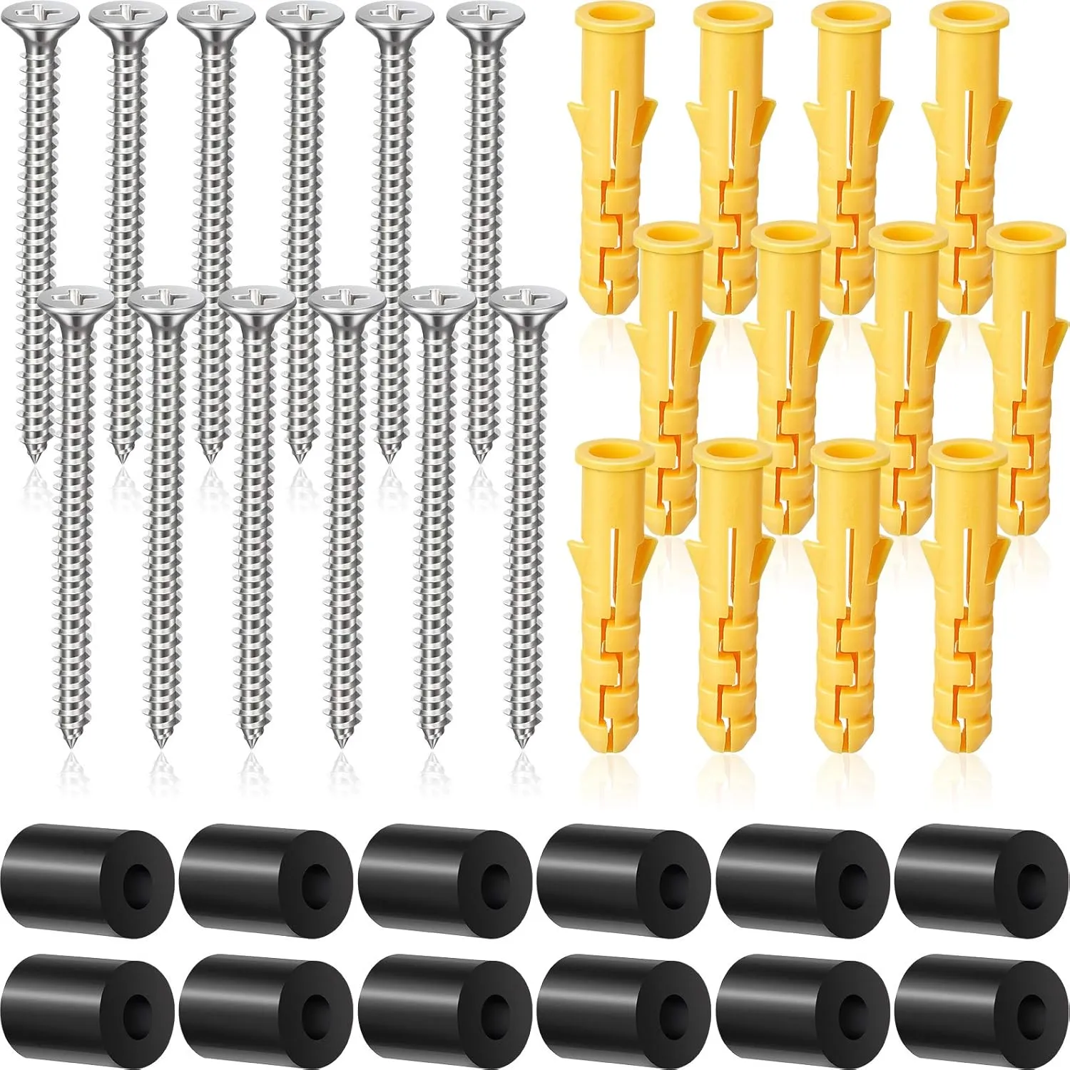 12 Sets Snowboard Wall Mounts Rack and Hanger with Screws Snowboard Display Mount Storage System Portable Floating Hanger Ski for Easy Hanging Space-Saving Home and Garage Organization