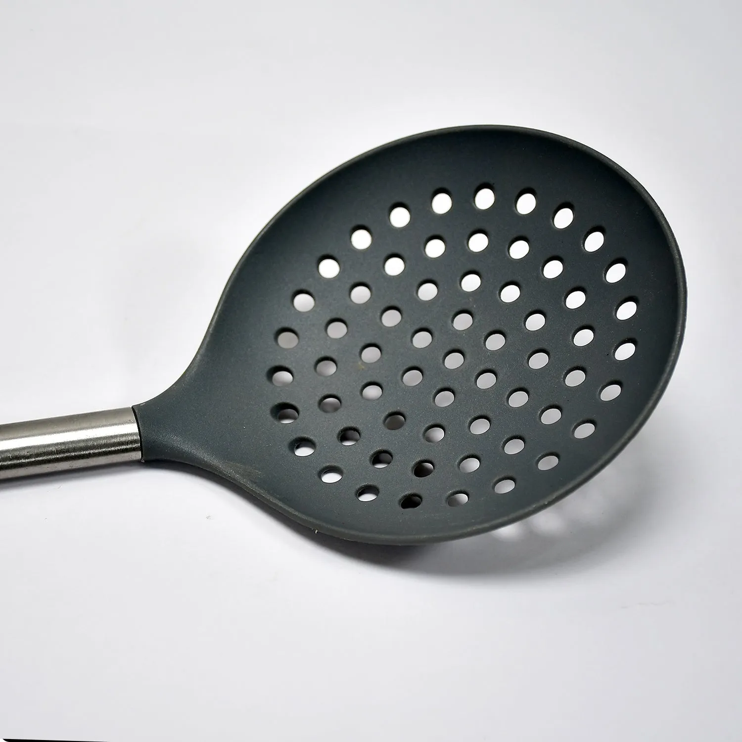 5202 Silicone Slotted Skimmer Strainer Spoon For Kitchen Use ( 1 pcs )