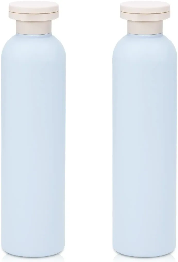 8.8 oz Travel Shampoo Bottles, Refillable Flip Cap Squeeze Bottles for Toiletries, Large Leakage-proof Travel Shampoo and Conditioner Bottles (Blue)