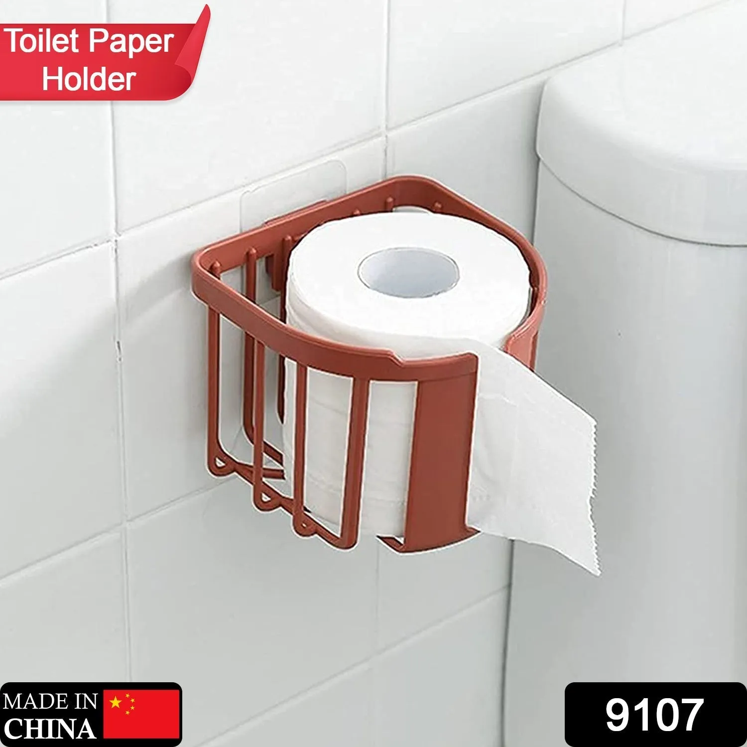 9107 Toilet Roll Holder, Toilet Paper Holder Hanger for Bathroom and Kitchen