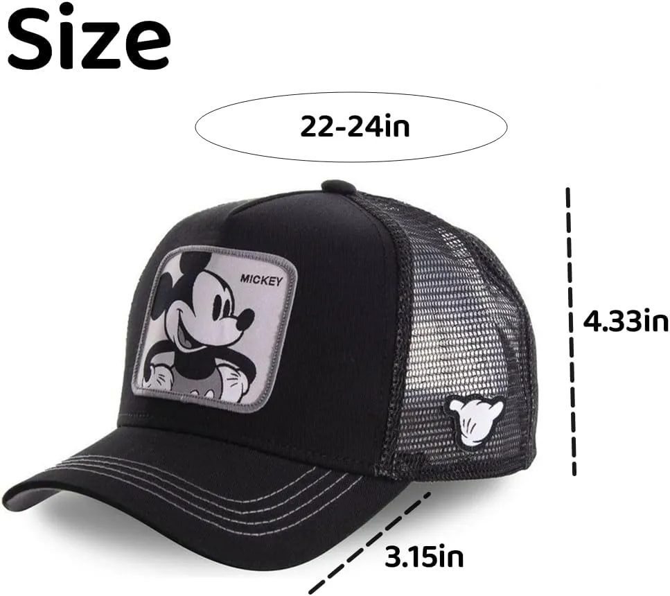 Anime Cartoon Hats Men Women Hip Hop Dad Mesh Hat Trucker Cap for Outdoor Sports Decoration
