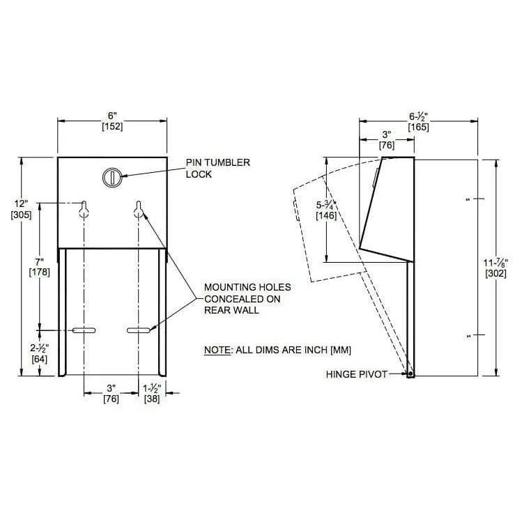 ASI 0030 Commercial Toilet Paper Dispenser, Surface-Mounted, Stainless Steel w/ Satin Finish