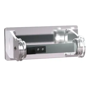 ASI 0710 Commercial Toilet Paper Dispenser, Surface-Mounted, Steel w/ Chrome Finish