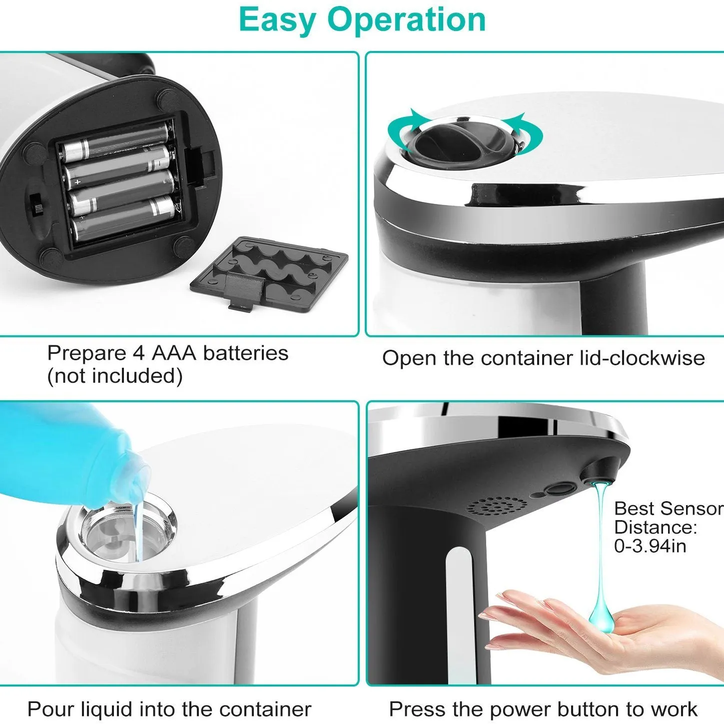 Automatic Soap Dispenser 400 ML/16.9 Oz