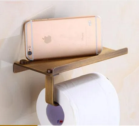 Brass Finished Bathroom Toilet Paper Holder Roll