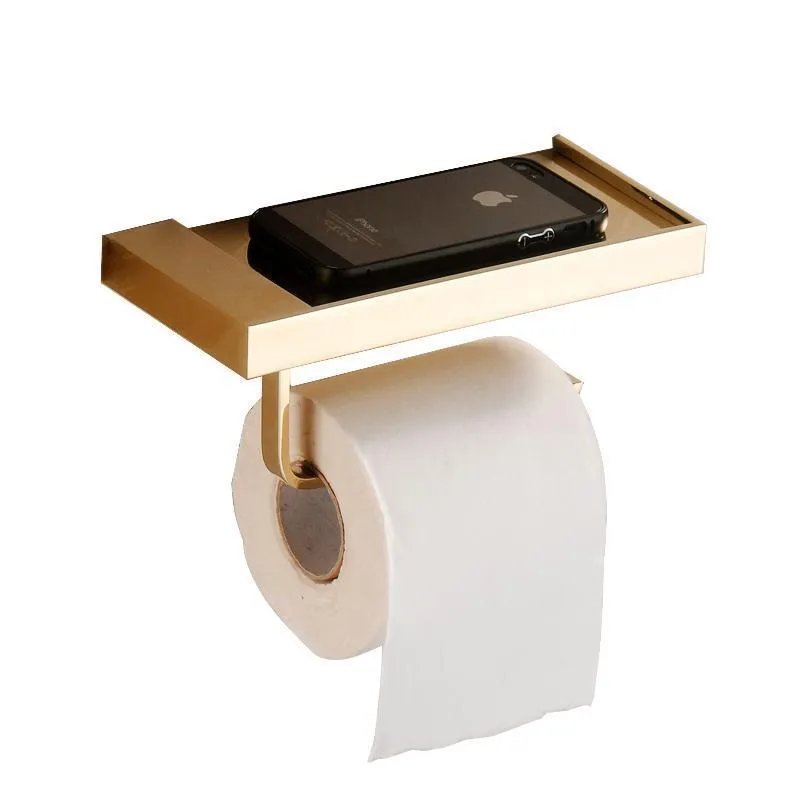 Brass Finished Bathroom Toilet Paper Holder Roll