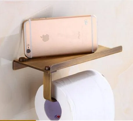 Brass Finished Bathroom Toilet Paper Holder Roll