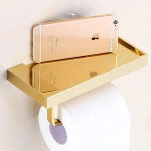 Brass Finished Bathroom Toilet Paper Holder Roll