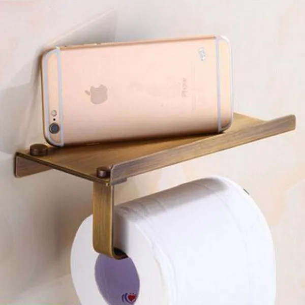Brass Finished Bathroom Toilet Paper Holder Roll