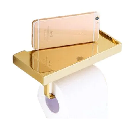 Brass Finished Bathroom Toilet Paper Holder Roll