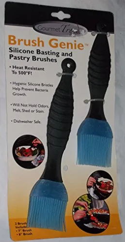 Brush Genie Set of 2 Silicone Basting and Pastry Brushes