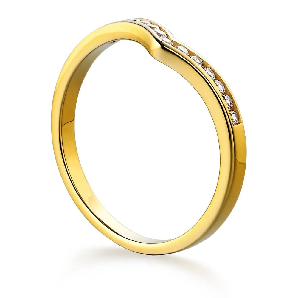 Channel Wishbone Ring
