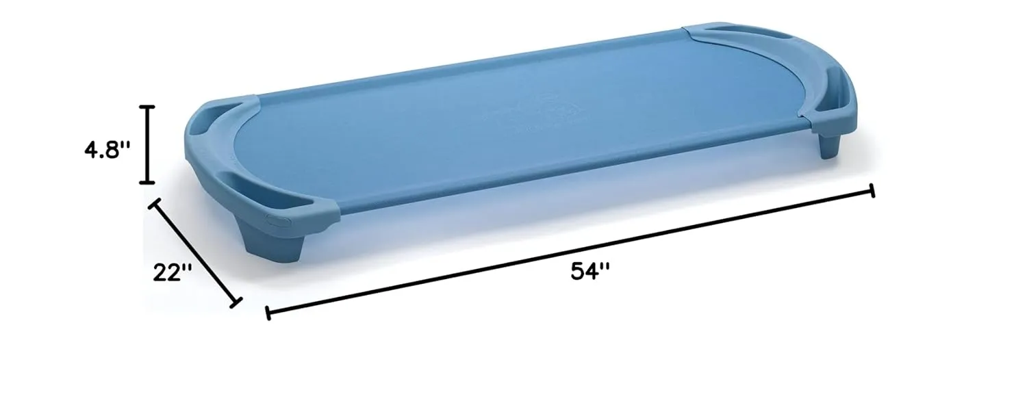 Childrens Factory SpaceLine Nap Cot, Kids Daycare and Preschool Sleeping Cot, Standard Size, Wedgewood