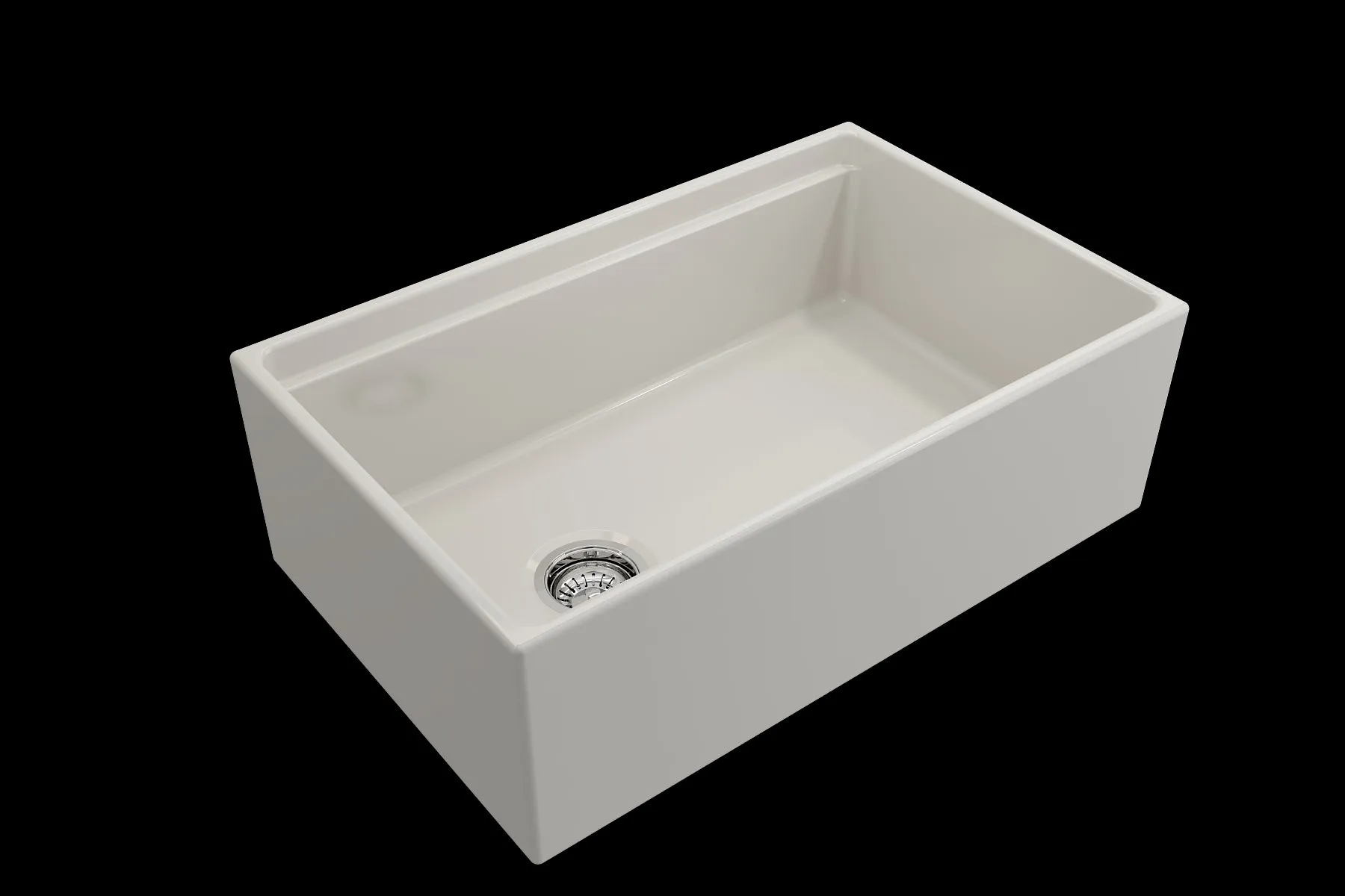 Contempo Step-Rim 30" x 19" x 10" Single-Basin Farmhouse Apron Front Kitchen Sink in Biscuit