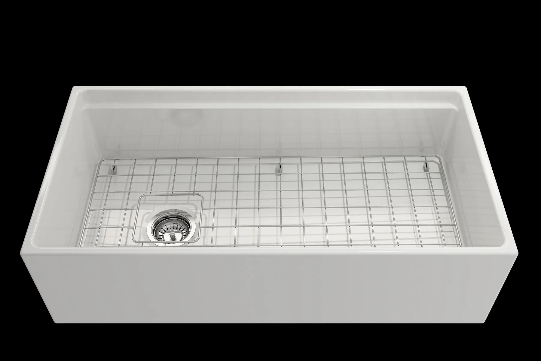 Contempo Step-Rim 36" x 19" x 10" Single-Basin Farmhouse Apron Front Kitchen Sink in White