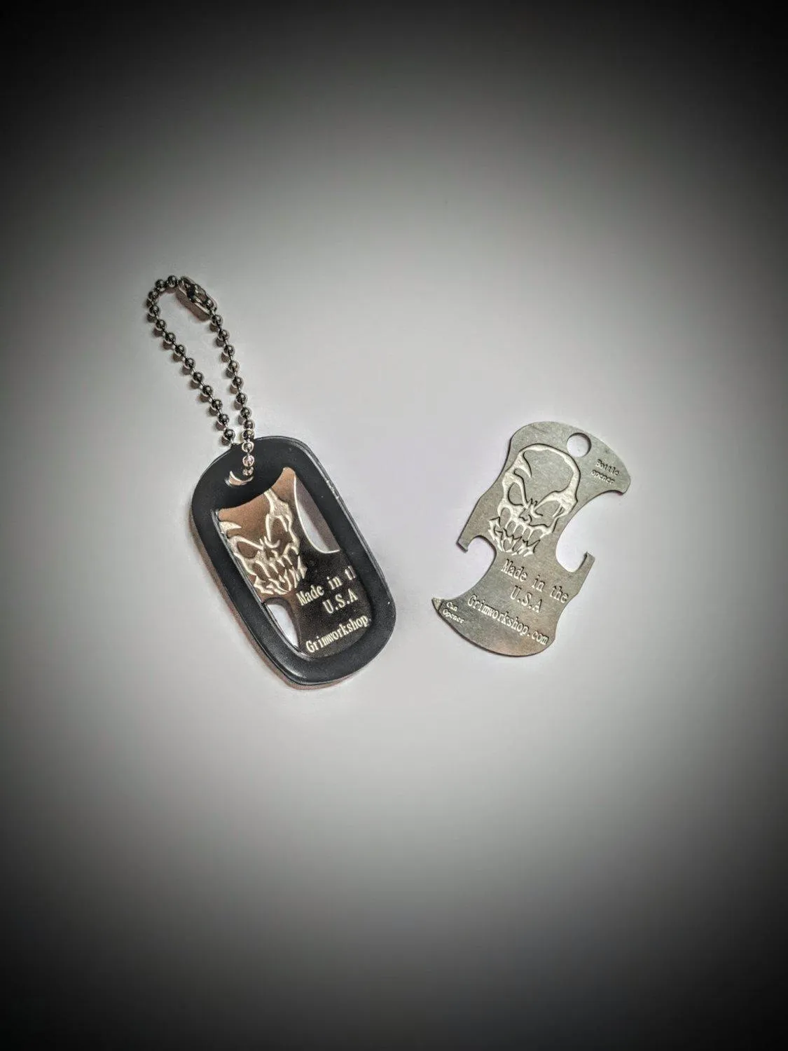 Dog Tag Bottle Opener Necklace and Can Opener