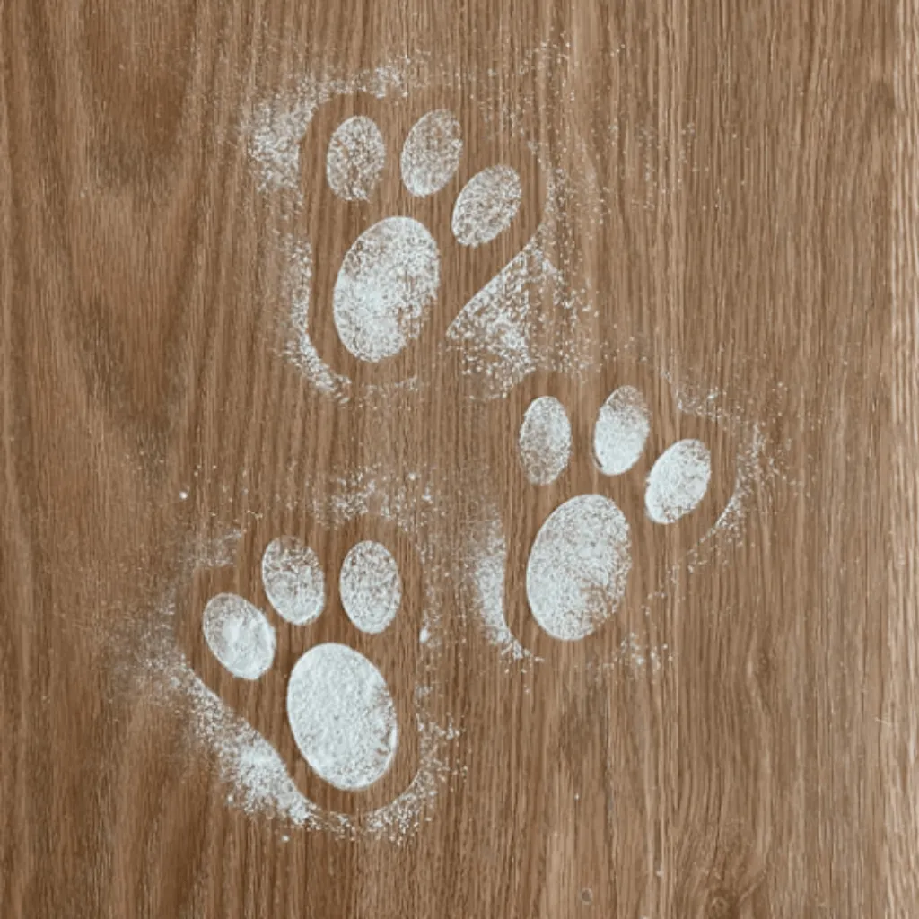 Easter Bunny foot print stencil