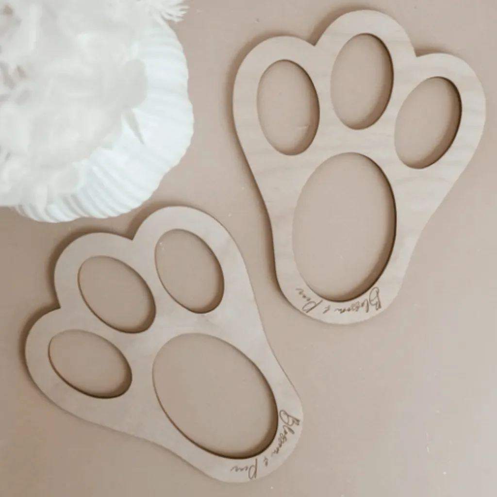 Easter Bunny foot print stencil
