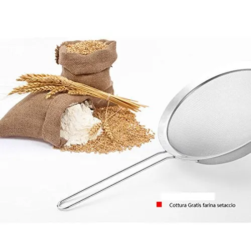 Fine Mesh Stainless Steel Strainers Flour Sieve-14cm