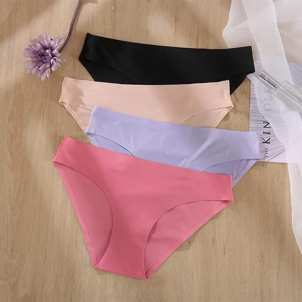 FINETOO 6 Pack Womens Seamless Hipster Underwear No Show Panties Invisibles Briefs Soft Stretch Bikini Underwears XS-XL