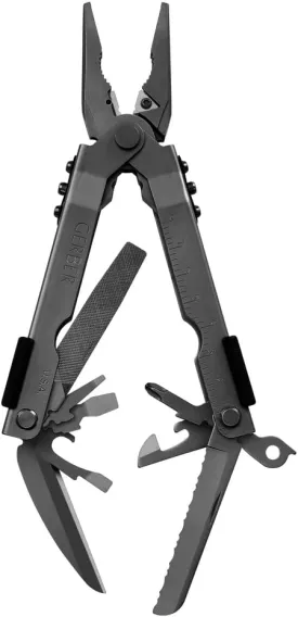 Gerber Gear Multi-Plier 600 - 14-in-1 Multitool with Sheath, Needlenose Pliers, Screwdriver, Serrated Knife, Wire Crimper, Bottle Opener, Can Opener & More - Made in USA - Black