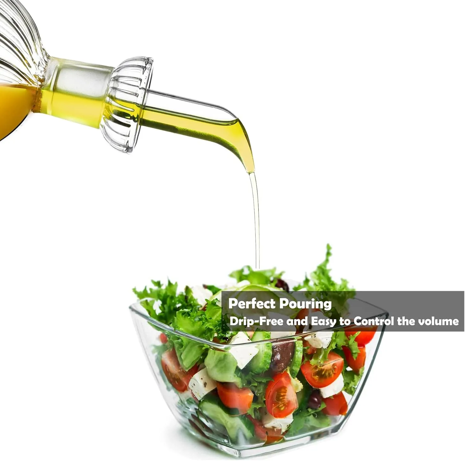 HAIZEEN 5 oz/150 ml Olive Oil & Vinegar Dispenser with Non Drip Spout - Dispensing Bottle for Kitchen, BBQ and Bathroom