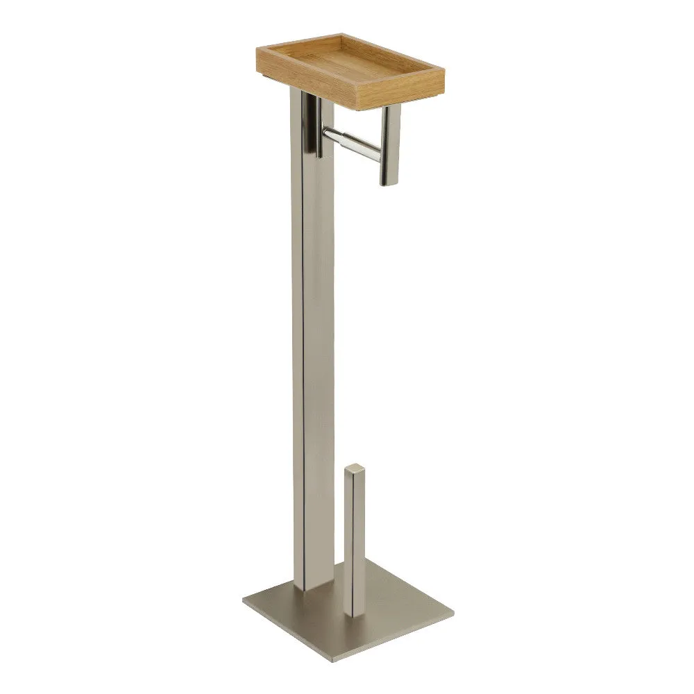 Kingston Brass Edenscape Freestanding Toilet Paper Holder with Storage Shelf