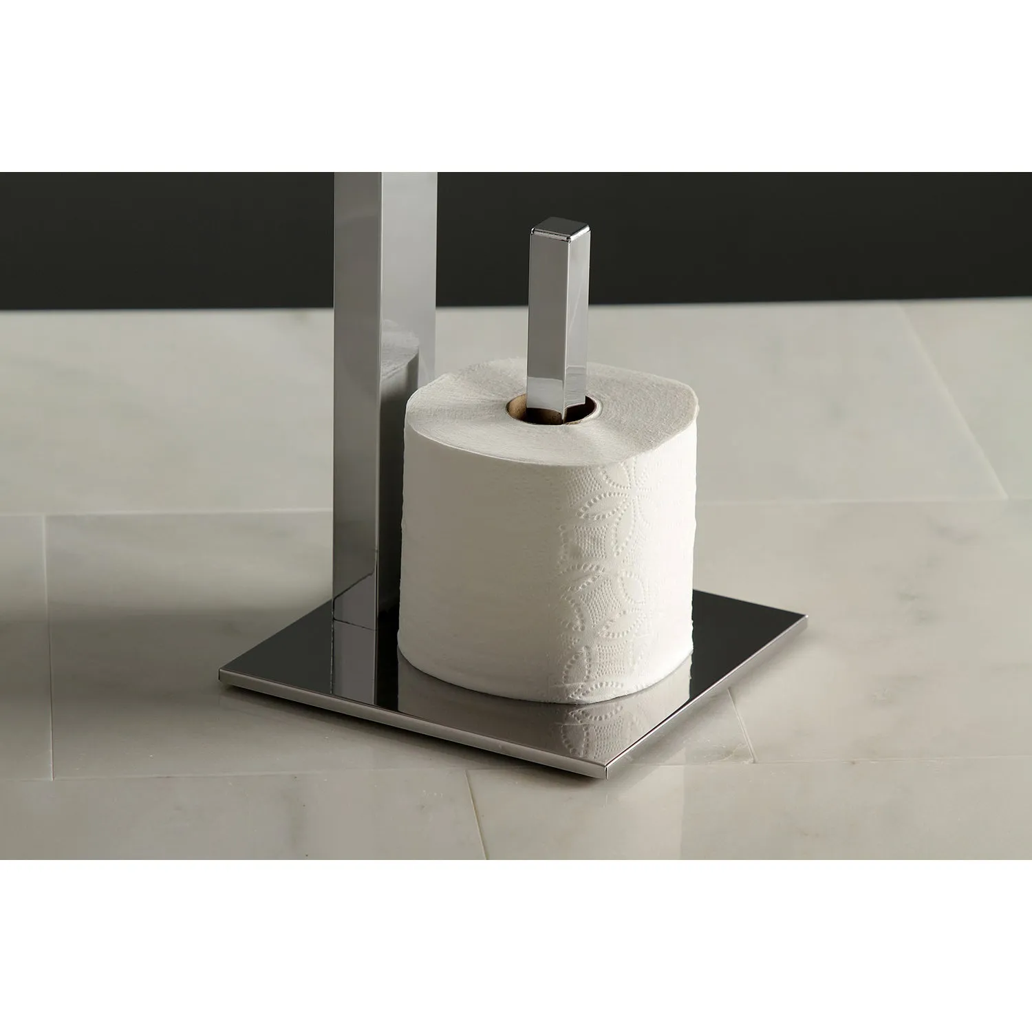 Kingston Brass Edenscape Freestanding Toilet Paper Holder with Storage Shelf