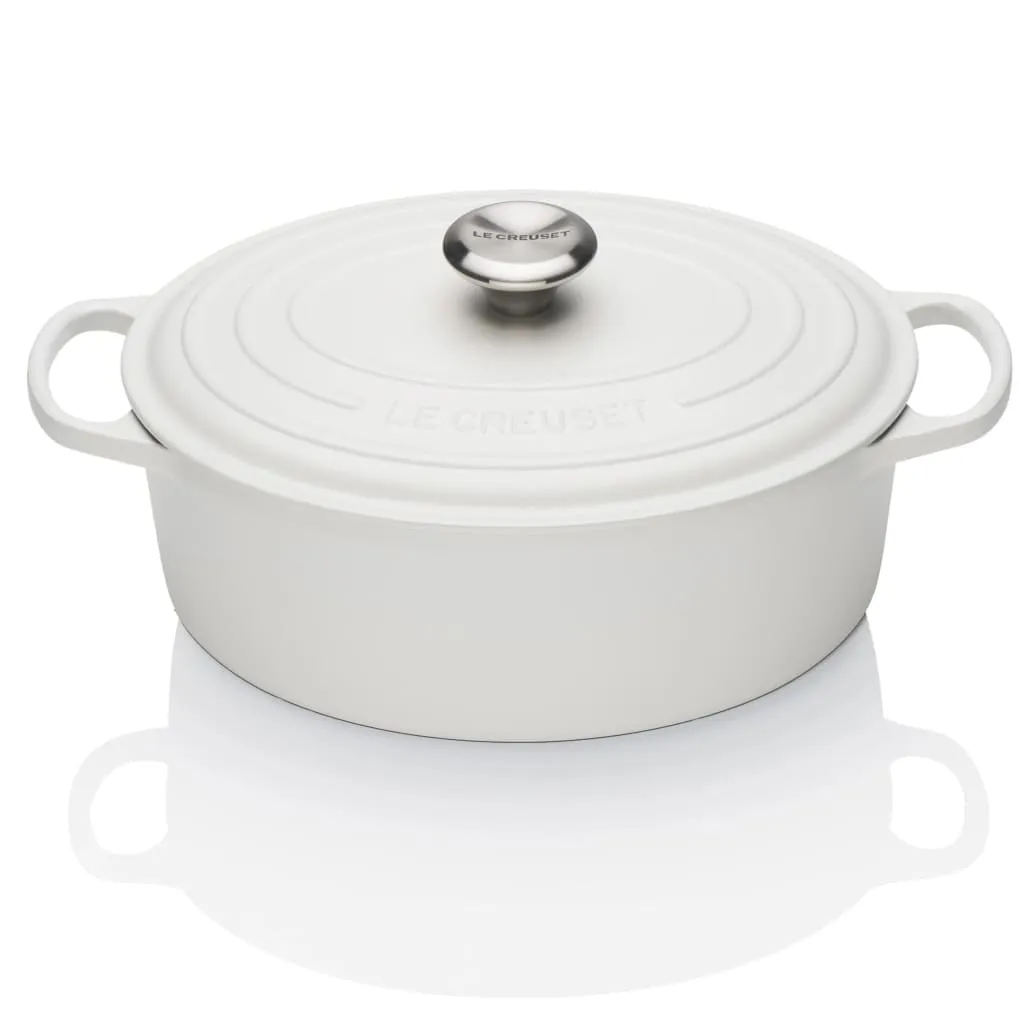 Le Creuset Signature Cast Iron Oval Casserole Cotton (DISC)