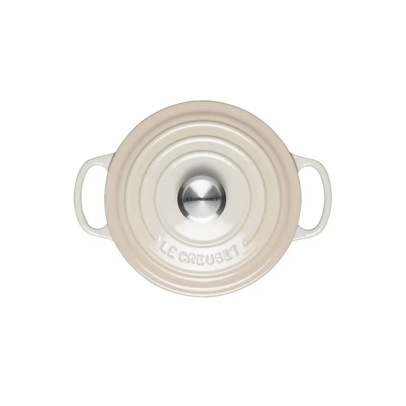Le Creuset Signature Cast Iron Round Casserole Meringue 18cm