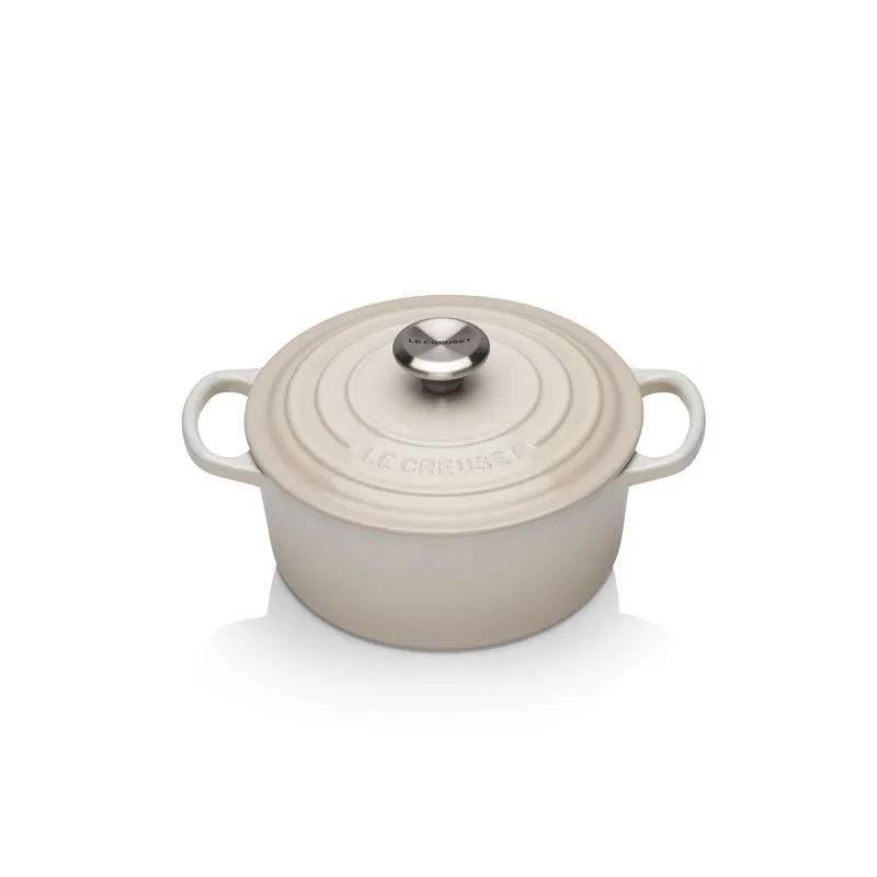 Le Creuset Signature Cast Iron Round Casserole Meringue 18cm