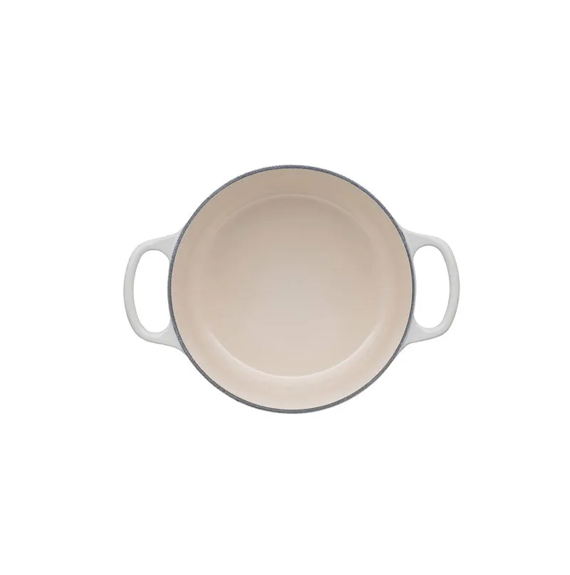 Le Creuset Signature Cast Iron Round Casserole Meringue 18cm