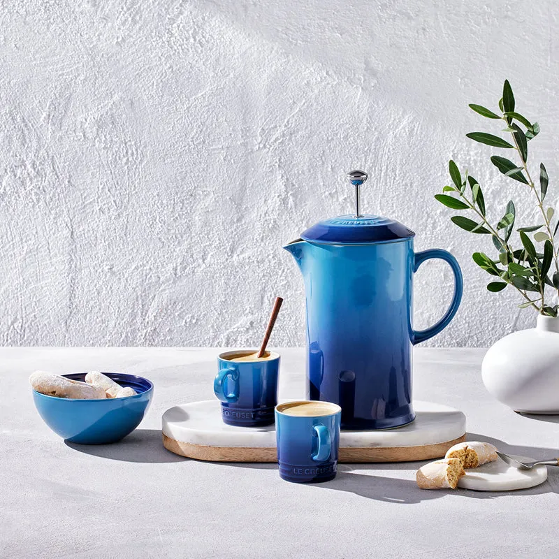 Le Creuset Stoneware Cafetiere with Metal Press 1L Azure