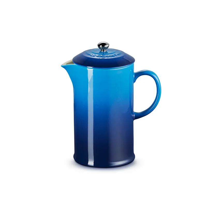 Le Creuset Stoneware Cafetiere with Metal Press 1L Azure