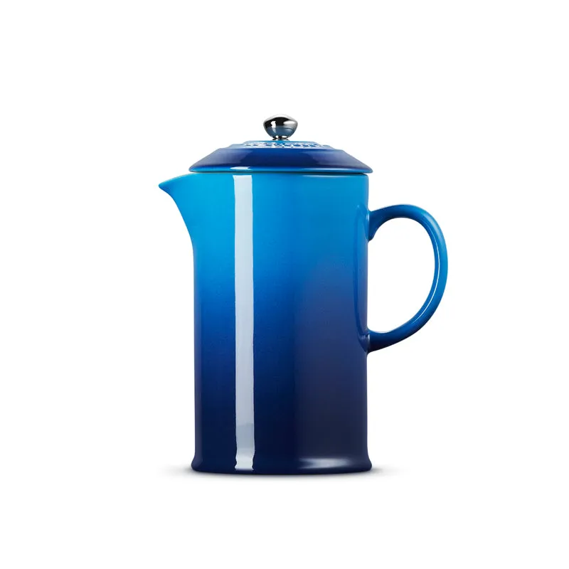 Le Creuset Stoneware Cafetiere with Metal Press 1L Azure