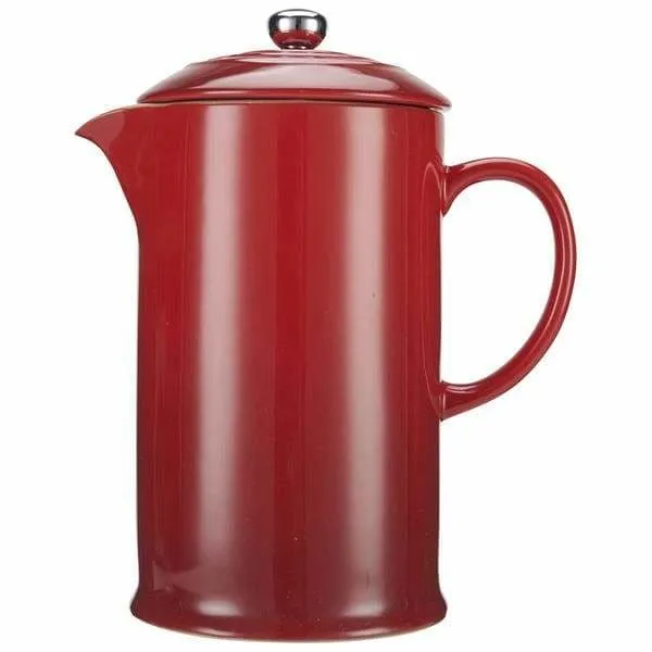 Le Creuset Stoneware Cafetiere with Metal Press 1L Cerise