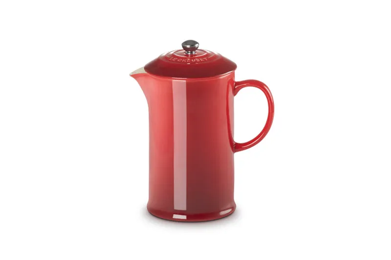 Le Creuset Stoneware Cafetiere with Metal Press 1L Cerise