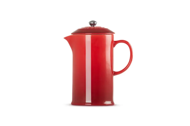 Le Creuset Stoneware Cafetiere with Metal Press 1L Cerise