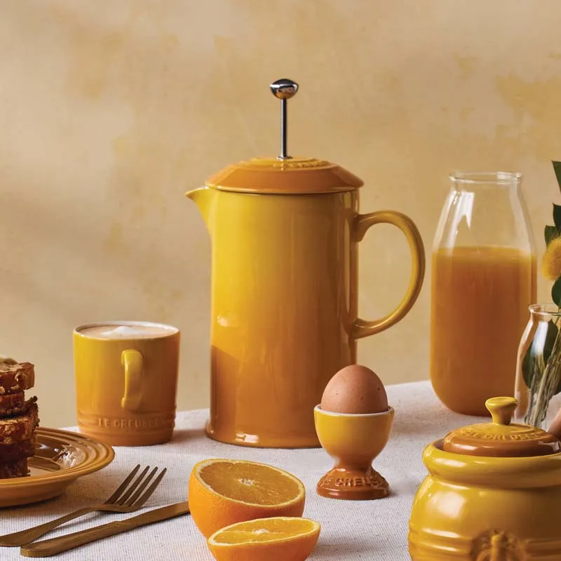 Le Creuset Stoneware Cafetiere with Metal Press 1L Nectar