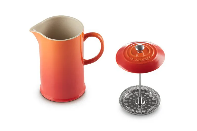 Le Creuset Stoneware Cafetiere with Metal Press 1L Volcanic