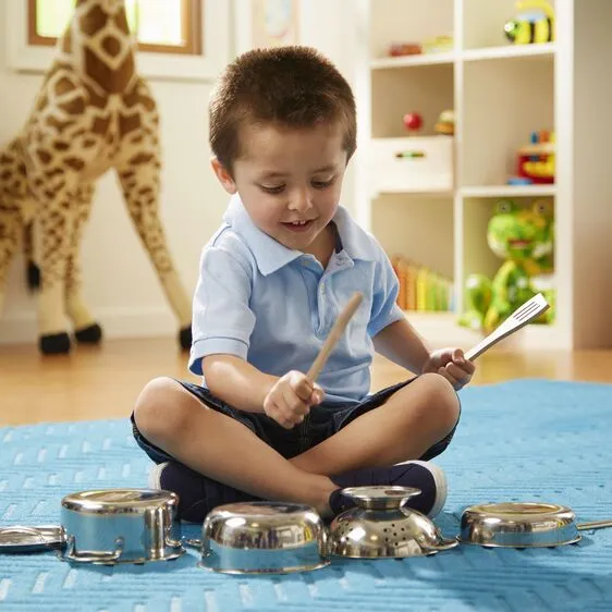 Let's Play House! Stainless Steel Pots & Pans Play Set 8pc