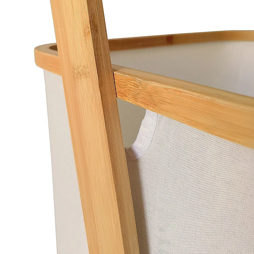 Lightweight Wall Leaning Ladder Shelf with Laundry Basket