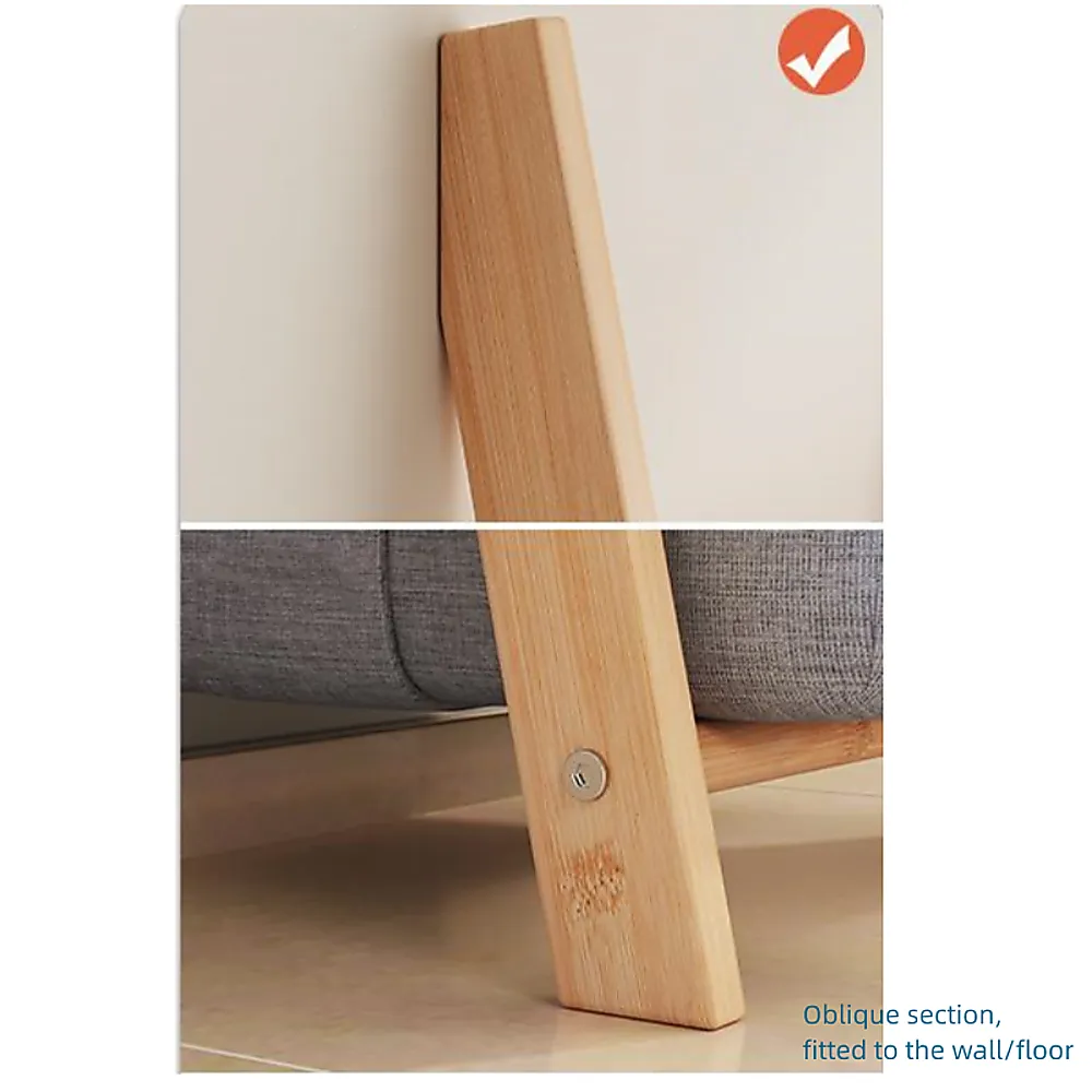Lightweight Wall Leaning Ladder Shelf with Laundry Basket