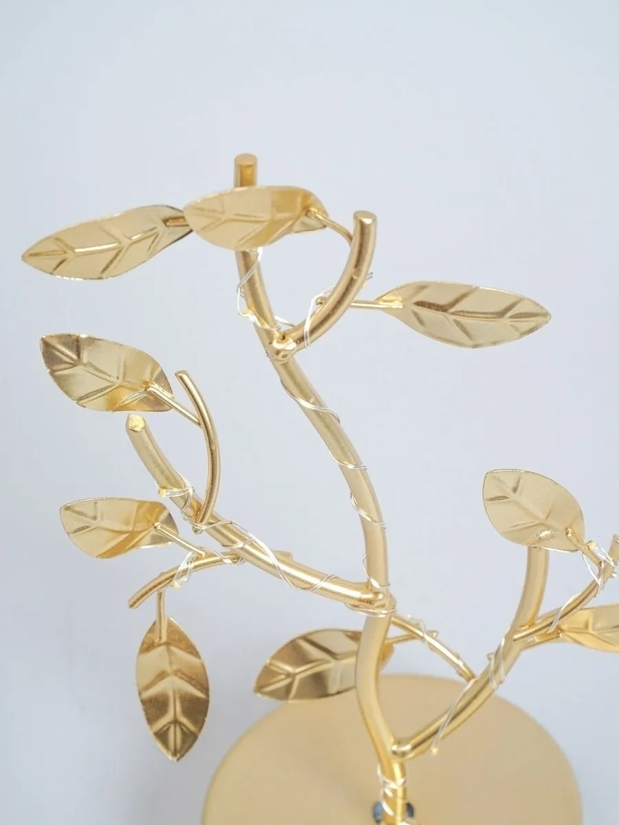 Metal Nordic Golden LED Tree Leaf(SA2405-15)