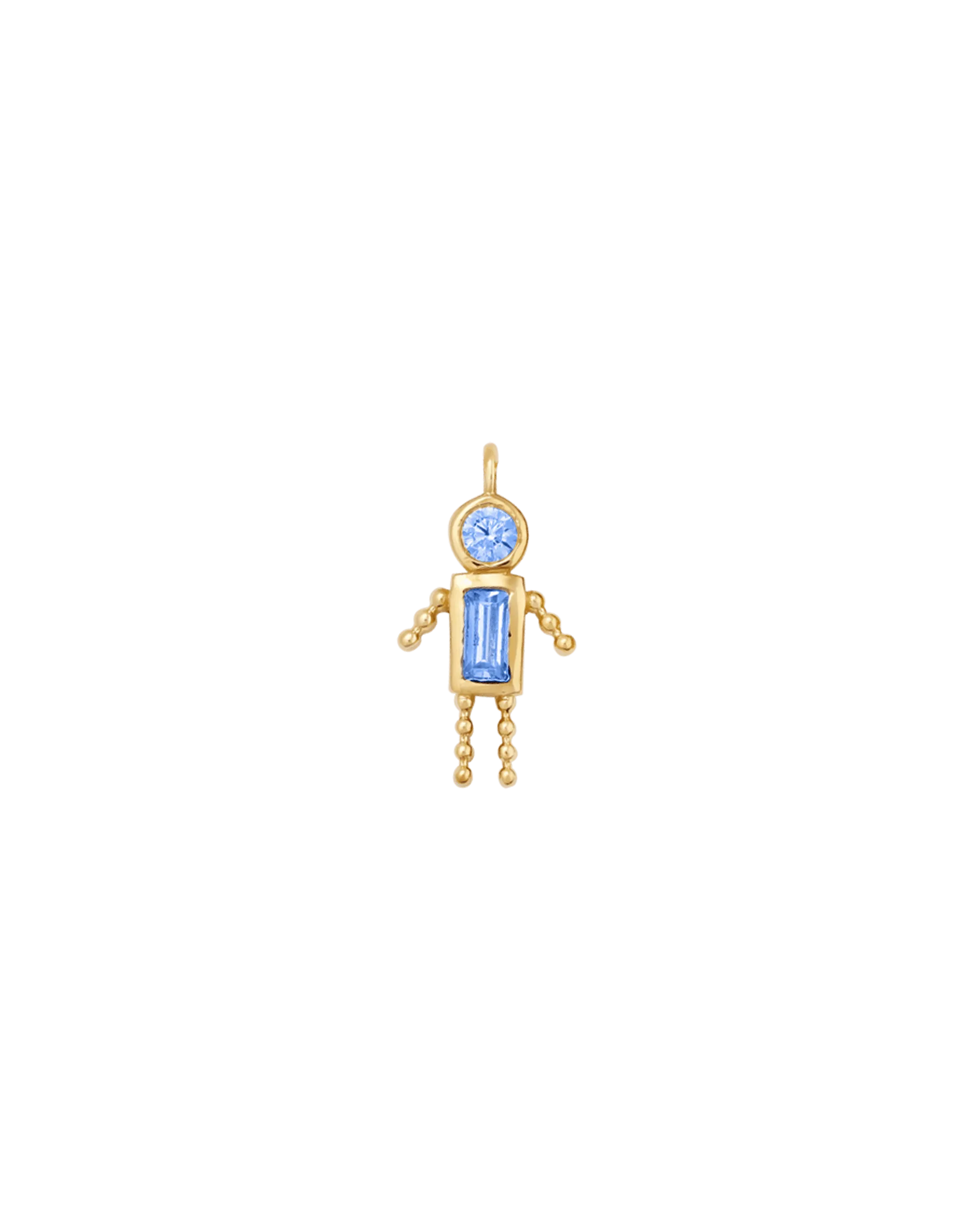 Mini Me Birthstone Girl Charm - 18K Gold Vermeil